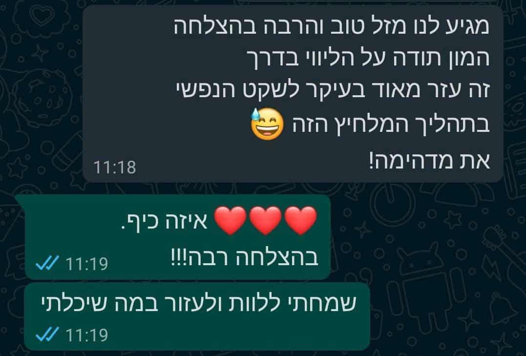 עדכון ממועמד שליאת טל ליוותה בתהליך הד האנטינג
